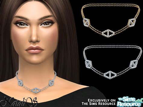 The Sims Resource Natalisdiamond Hexagon Chain Necklace