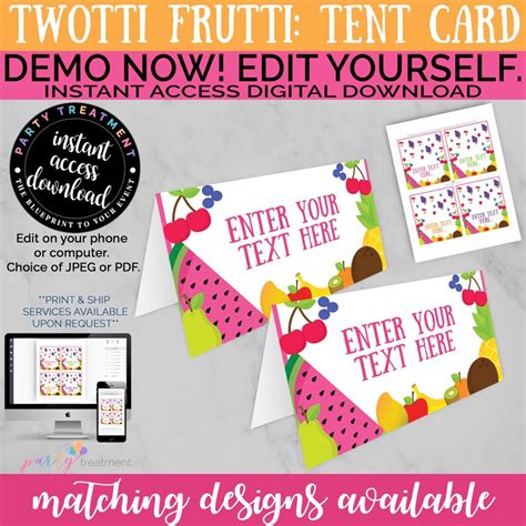 Twotti Frutti Birthday Poster Twotti Frutti Welcome Sign Etsy