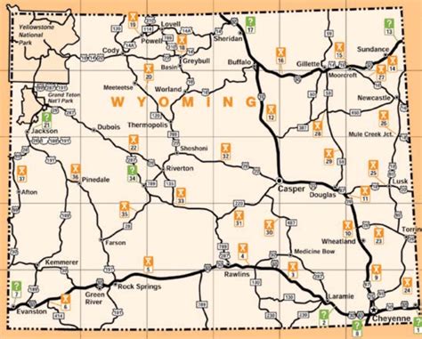 Wyoming Rest Areas Roadside Wy Rest Stops Maps Facility Info