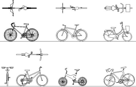 Free Bicycle View In Autocad Drawings Cadbull