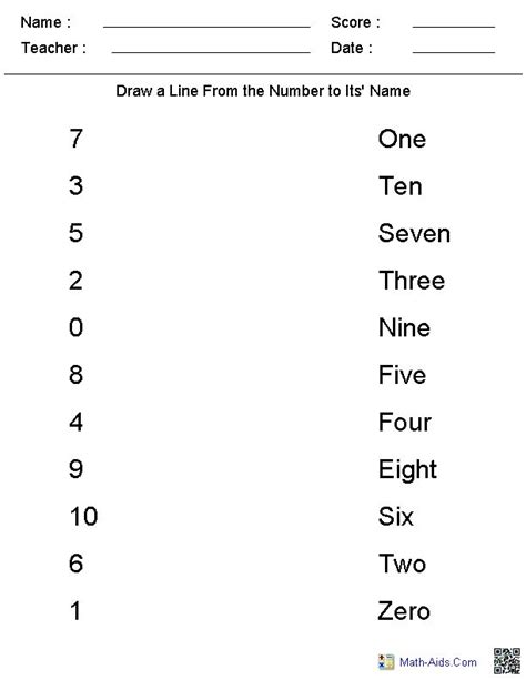 Writing Numbers In Words Worksheets