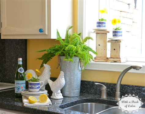 With A Dash Of Color Decorating The Kitchen Window Sill