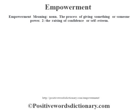 Empowerment Definition Empowerment Meaning Positive Words Dictionary