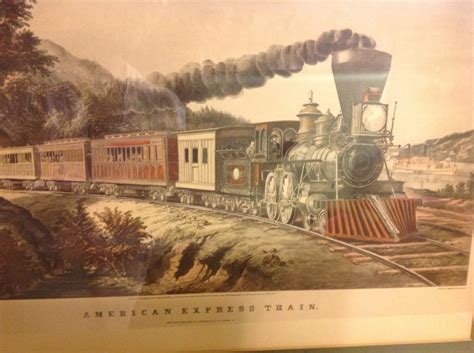 Vintage Currier And Ives Lithograph Of The American Express Etsy