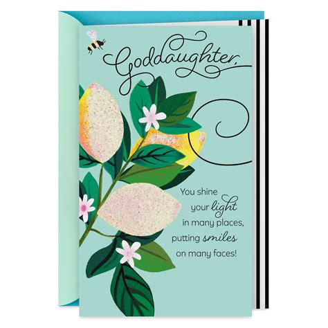 Goddaughter You Put Smiles On Faces Mothers Day Card Greeting Cards