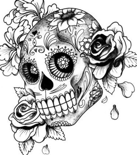 Modele de dessin sur toiture ardoise. Tatouage tête de mort 145886607384 | Coloriage tête de ...