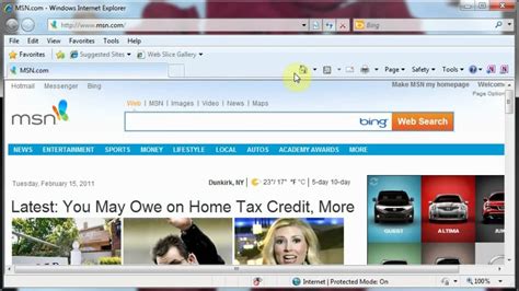 Customize Your Homepage In Internet Explorer 6 7 And 8