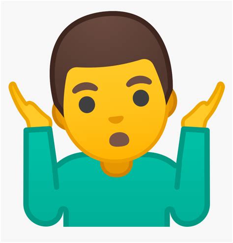 Man Shrugging Icon Dont Know Emoji Png Transparent Png Transparent