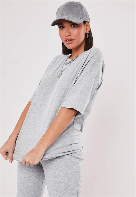 Missguided Gray Co Ord T Shirt And Jogger Set Jogger Set Grey