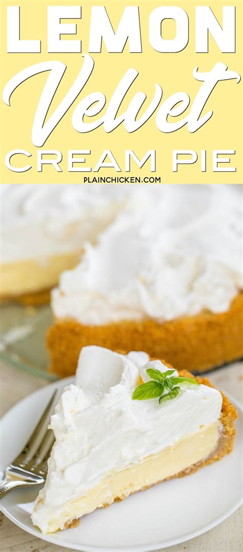 lemon velvet cream pie plain chicken®