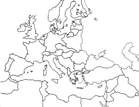 Outline Map Of Europe After Wwi