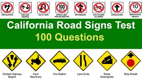 California Road Sign Test California Dmv Written Test 2023 100