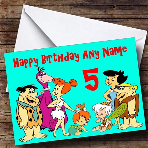 The Flintstones Personalised Birthday Card The Card Zoo