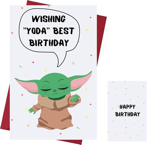 Funny Baby Yoda Birthday Card Baby Yoda Anniversary Card Star Wars My