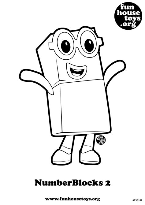 Fun House Toys Numberblocks 2 Kids Printable Coloring Pages