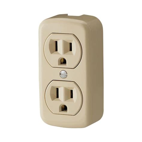 Eaton Ivory 15-Amp Decorator Outlet Residential Outlet in the ...