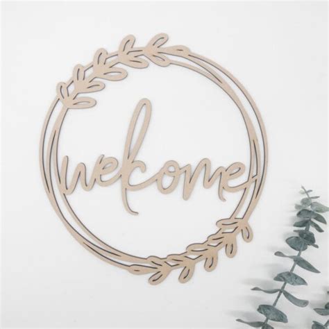 Laser Cut Personalised Wall Sign Welcome Hoops Chain Valley Ts