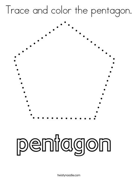 Pentagon Shape Coloring Page