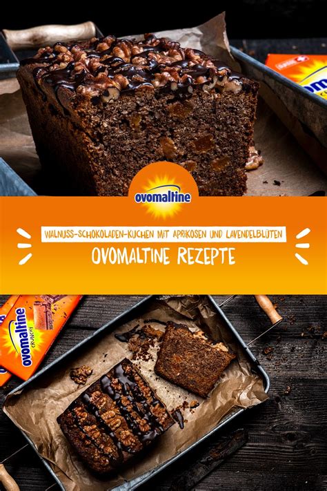 Some flavors also have cocoa. Walnuss-Schokoladen-Kuchen mit Aprikosen und ...