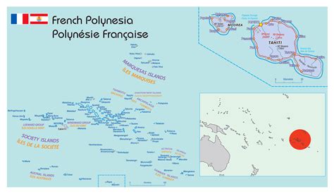 French Polynesia Map Islands
