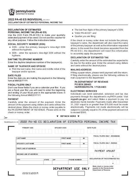 Pa 40 Es 2022 2024 Form Fill Out And Sign Printable Pdf Template