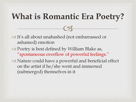 Introduction To Romantic Era Poetry Ppt Download