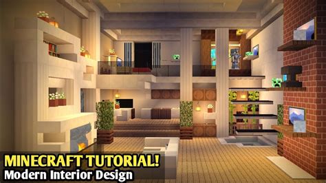 Minecraft Interior Design Minecraft Modern Room Tutorial Youtube