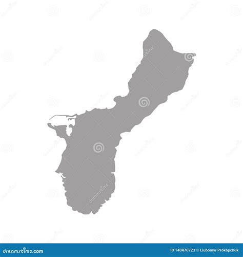 Guam Map Silhouette Vector Illustration 95435274
