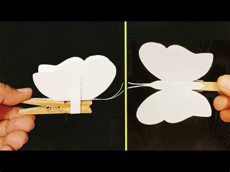 How To Make Paper Butterflies Easy Craft Clothespin Butterfly Flying
