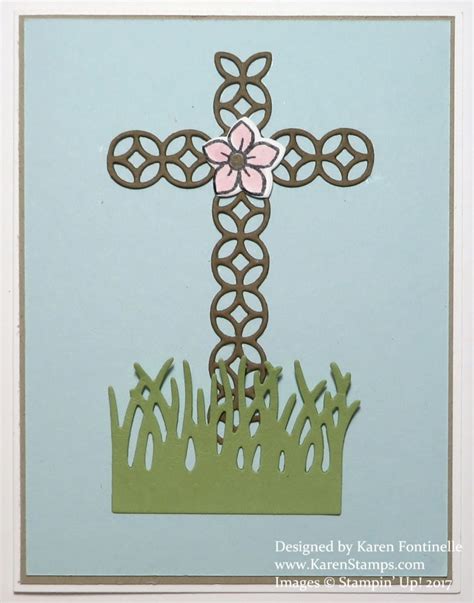 Easter Cross Card Stamping With Karen