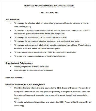 Home finance financial management finance manager job description. What Is The Distinction Between Business Administration ...