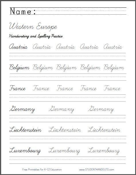 These worksheets are available in printed form as part of surya s cursive writing kit. Handwriting Worksheets Pdf | Homeschooldressage.com