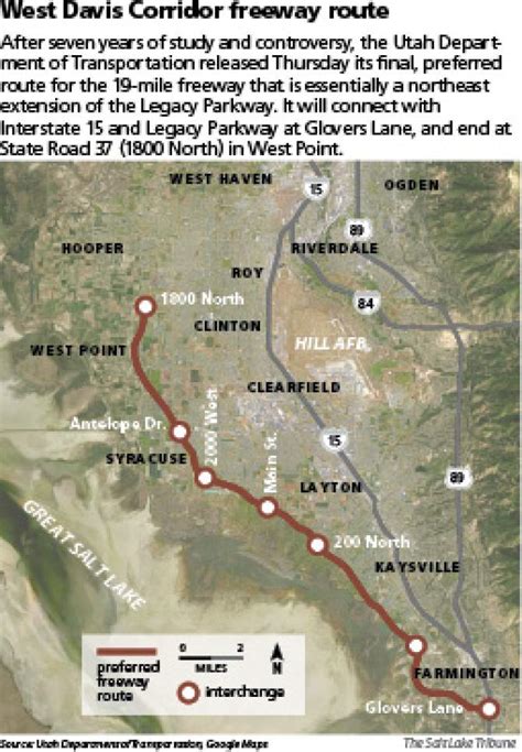 Final Proposal West Davis Freeway Takes Controversial Route With