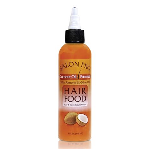 Salon pro® hair food to replenish vital moisture with nourishing ingredients from nature. Salon Pro Hair Food Coconut Oil w/ Almond & Oilve Oil (4 ...