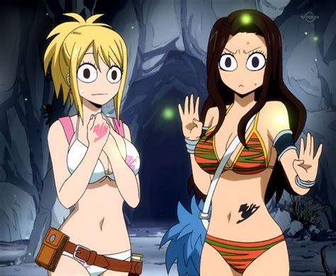 Lucy Heartfilia Bikini Cana Alberona Fairy Tail Wiki The Site For Hiro Mashima S Manga And