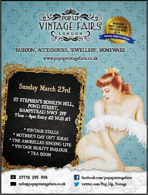 London Pop Ups The March Pop Up Vintage Fair In Hampstead