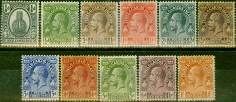 Turks Caicos Islands 1922 Set Of 11 To 1s SG162 172 V F MNH Stamps