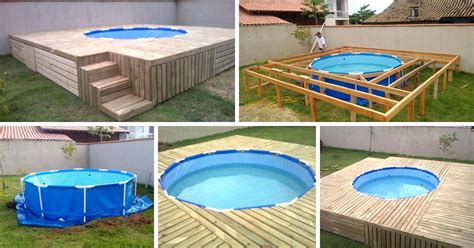 You can refer to your above ground pool while different above ground pool deck plans will have varying costs, you should expect to spend an average of $2400. DIY Above Ground Swimming Pool With Deck | Decor Home Ideas