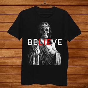 Blackcraft Antichrist Jesus Skull Believe Satan Atheist Shirt Teeuni