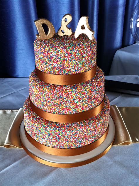 Colorful candy sprinkles isolated on white background card. Sprinkles Wedding Cake | Sprinkle wedding cakes, Cake, Mud ...