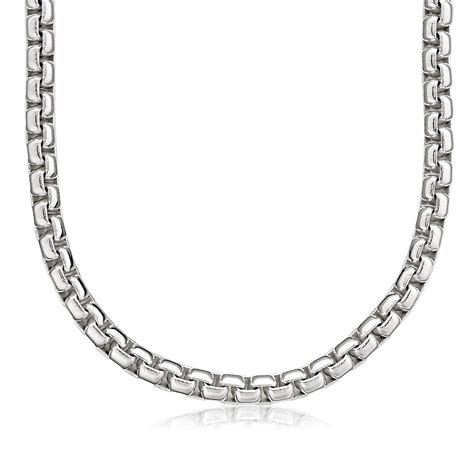 18 Rounded Venetian Link Necklace In Sterling Silver 48 Mm Blue Nile