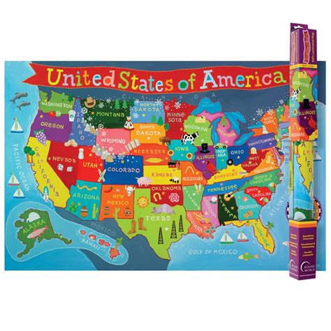 Kids Map United States 24 X 36 Rwpkm02 Waypoint Geographic