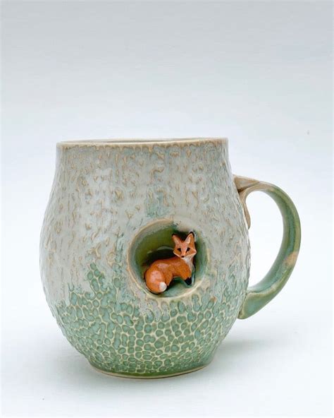 Whimsical Ceramic Mugs Have Animal Sculptures Hidden In The Side