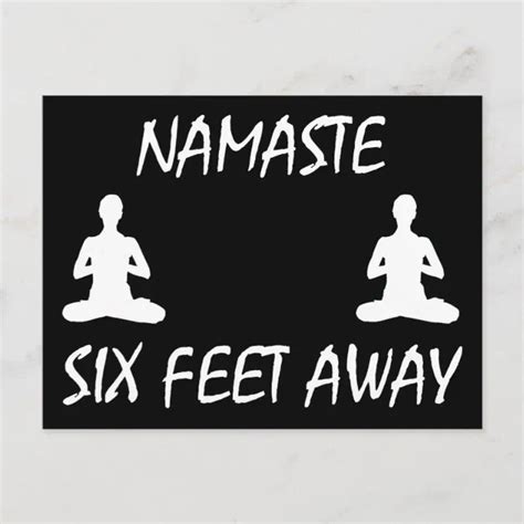 Namaste Six Feet Away Postcard Zazzle
