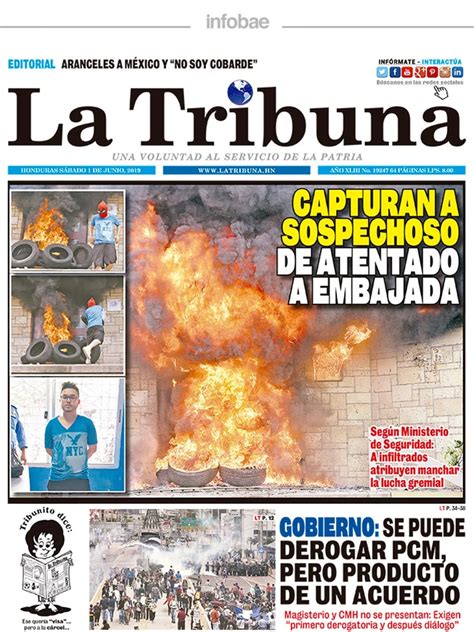 La Tribuna Honduras 1 De Junio De 2019 Infobae