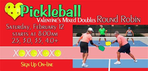 2022 Pickleball Valentines Mixed Doubles Round Robin Red Lerilles