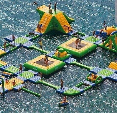 Blow Up Summertime Fun Inflatable Water Park Water Playground