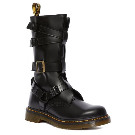 dr martens blake tall womens leather boots black