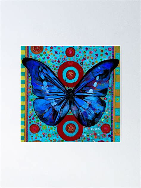 Blue Butterfly Poster By Raystephenson Redbubble