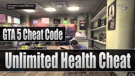 Gta 5 Cheat Code Invincibleunlimited Health Cheat Code